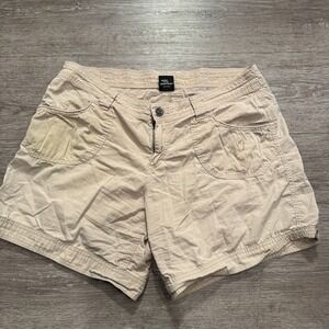 Kuhl Shorts Womens 12 Beige Kontra Khaki Mid Rise‎ Stretch Outdoor Hike Gorpcore